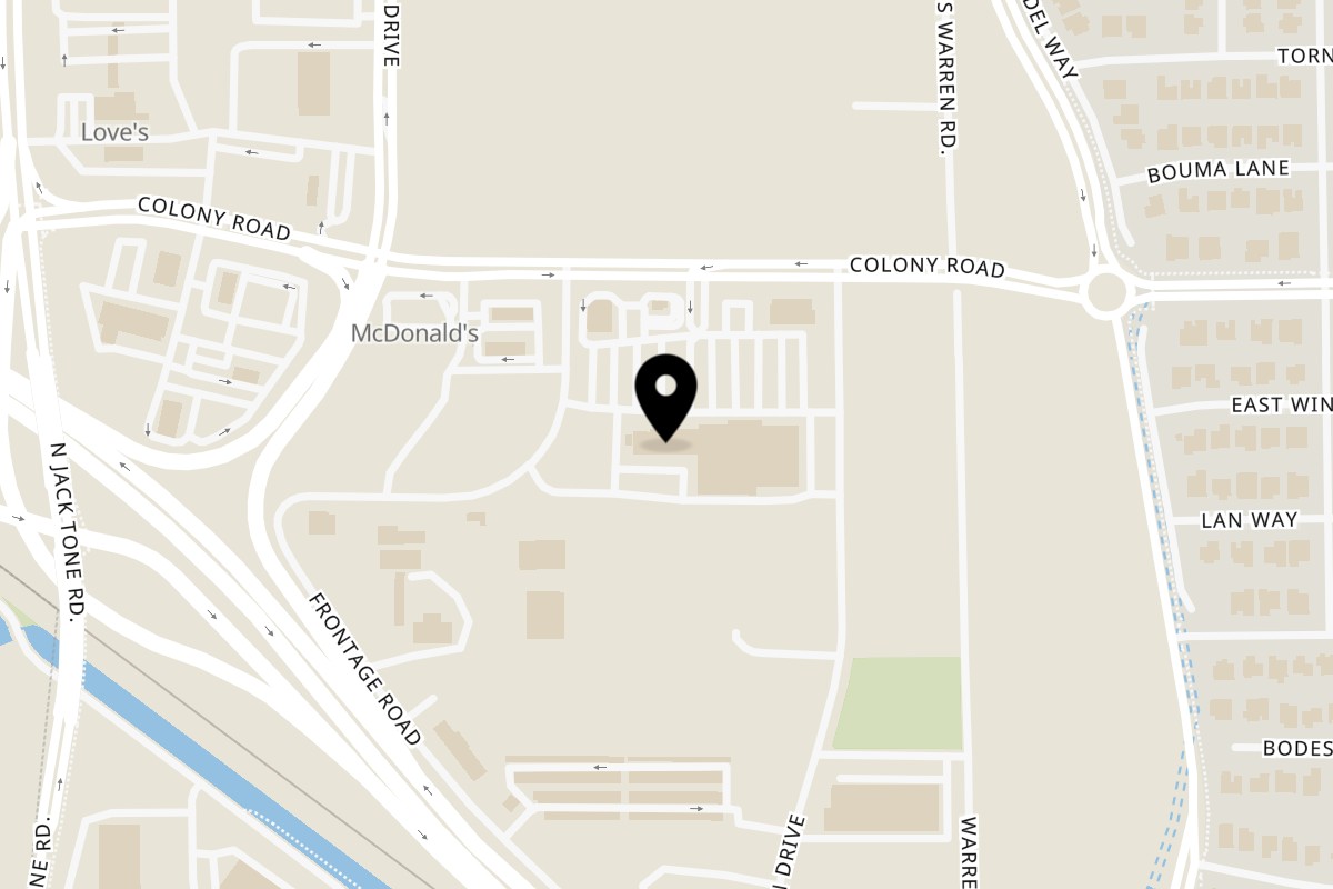 Map showing the location of My Thai Cuisine on 1222 W Colony Rd #150 in Ripon